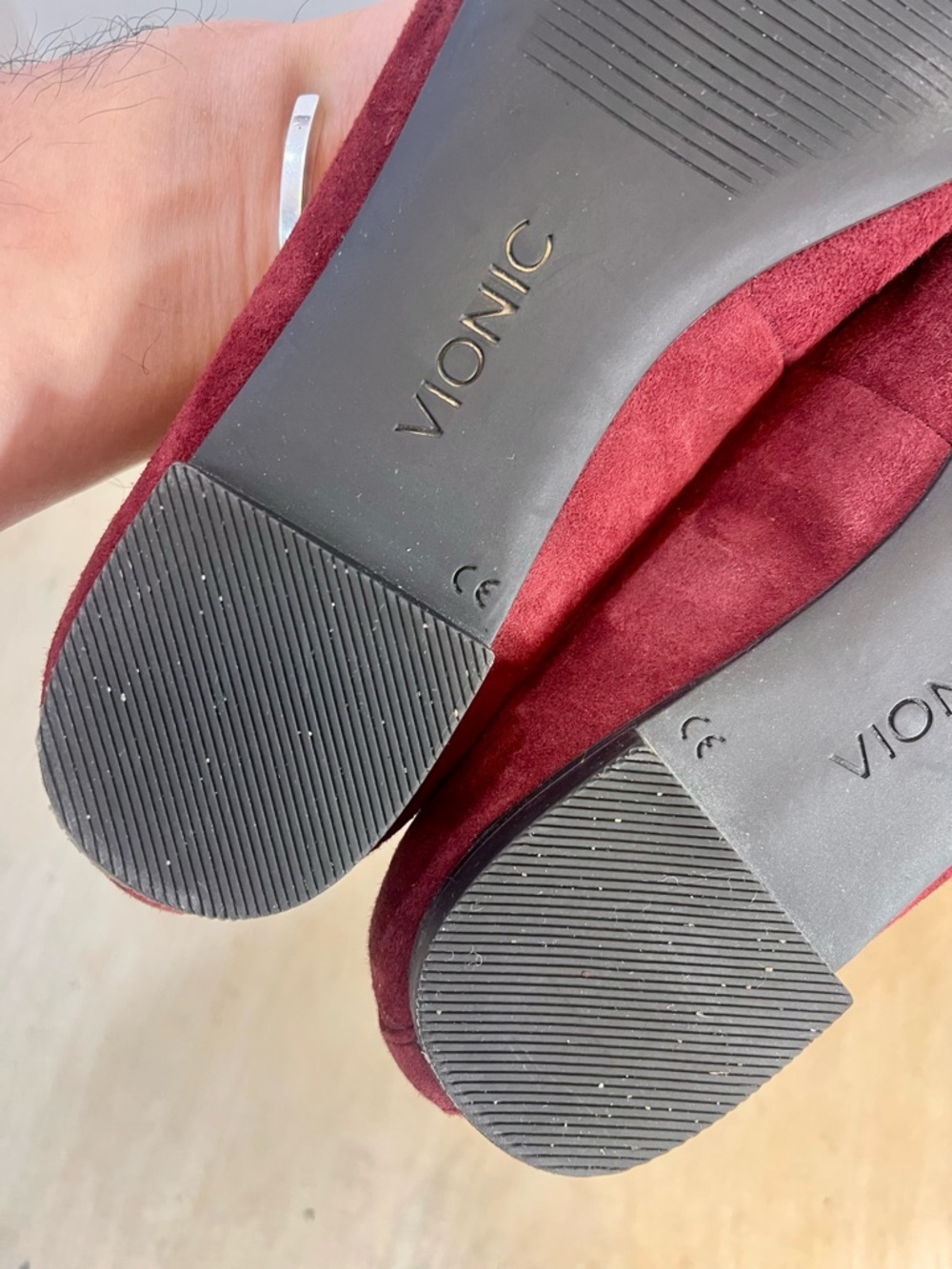 Vionic Amanda Red Suede Ballet Flat Buckle Arch Support Size 8 - Picture 12 of 15